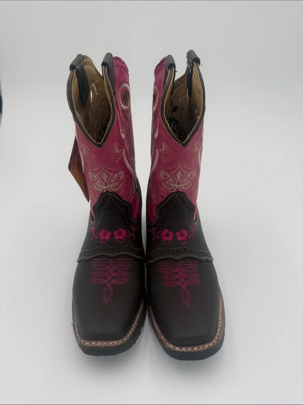 Boston boots, girl boots pink/brown